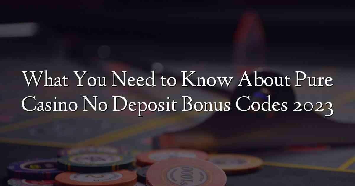 What You Need to Know About Pure Casino No Deposit Bonus Codes 2023